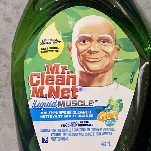 2pk Mr Clean Liquid Muscle Gel Concentrate Multi Purpose Cleaner Gain 16oz New - Picture 2 of 2